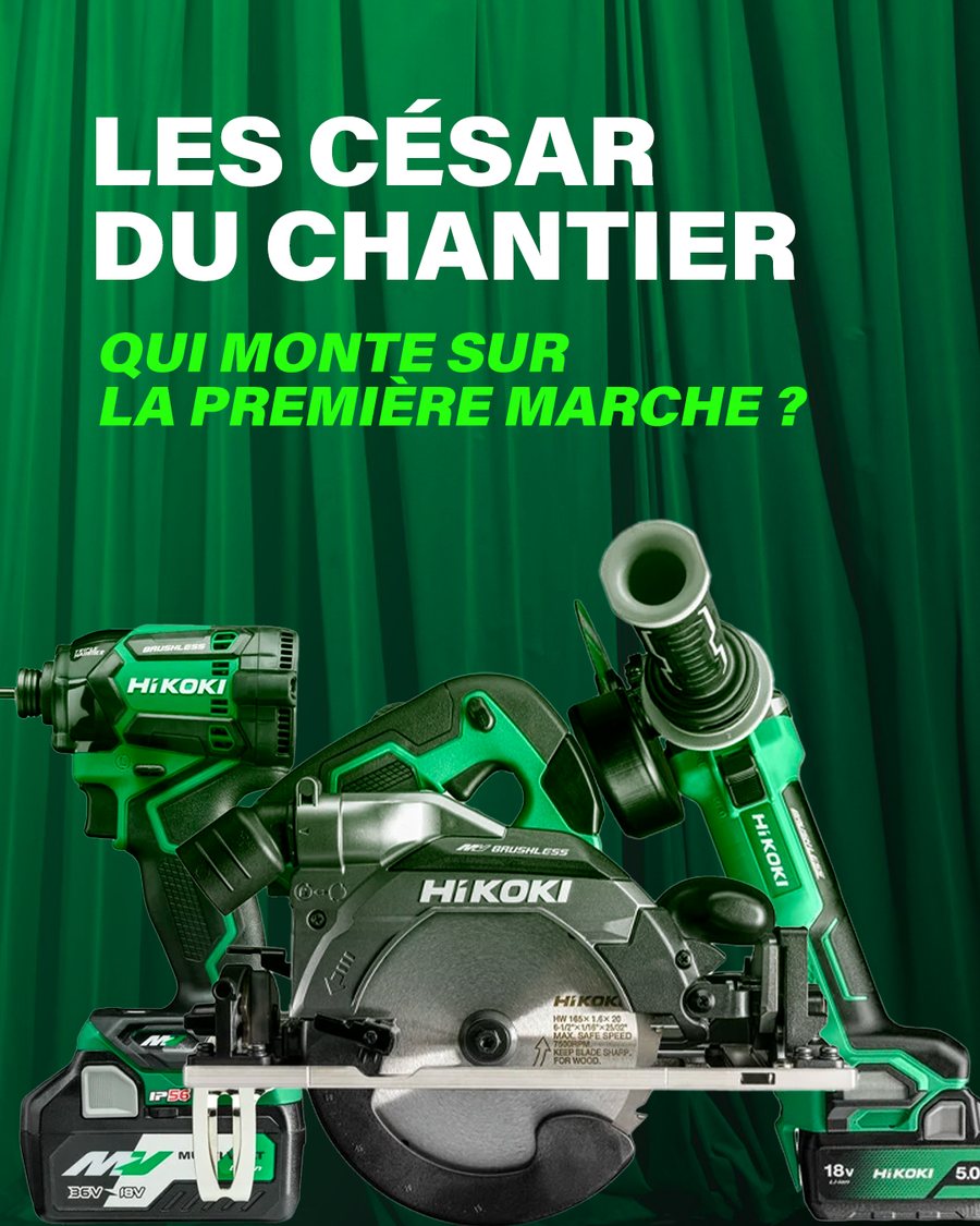 Post HiKOKI — « Les César du chantier », visuel éditorial